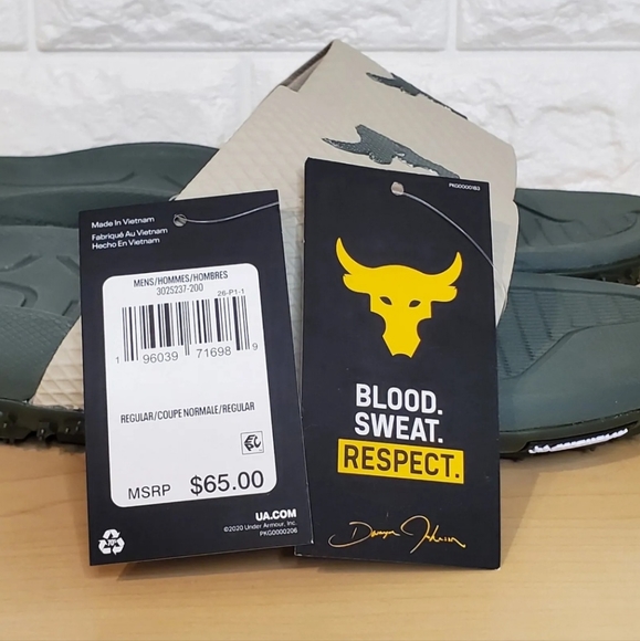 Under Armour Size 11 UA Project Rock Slides 2.0 - Picture 8 of 12